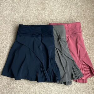 Lululemon tennis skirt play off the pleats.